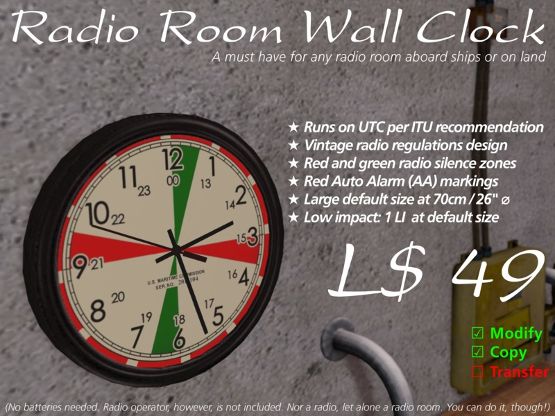 Radio Room Wall Clock